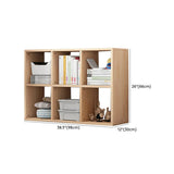 Nordic Cocoa Wood Rectangular Horizontal Open Bookcase Image - 22