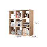 Nordic Cocoa Wood Rectangular Horizontal Open Bookcase Image - 27