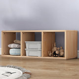 Nordic Cocoa Wood Rectangular Horizontal Open Bookcase Image - 3