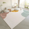 Nordic Color Block Polyester Beige Non-Slip Area Rug Image - 28
