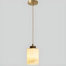 Nordic Cylinder Alabaster Adjustable Height Pendant Light Image - 9