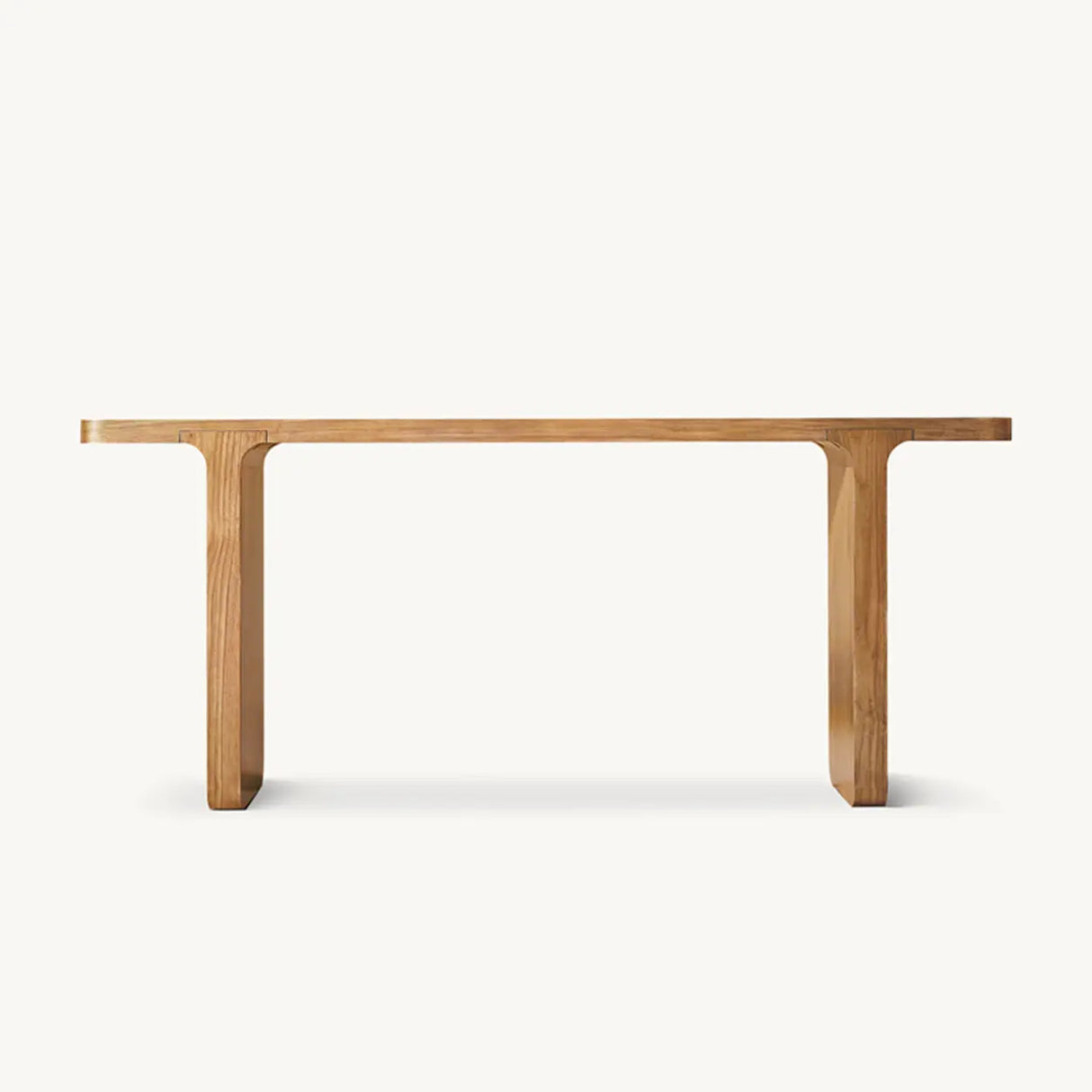 Nordic Design Entryway Rectangular Oak Console Table Image - 2