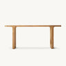 Nordic Design Entryway Rectangular Oak Console Table Image - 2