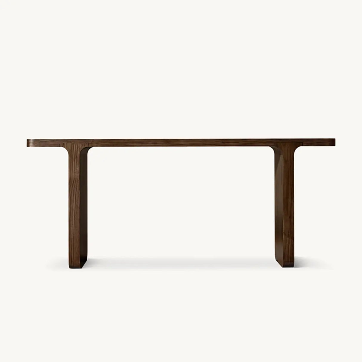 Nordic Design Entryway Rectangular Oak Console Table Image - 3