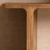 Nordic Design Entryway Rectangular Oak Console Table Image - 6