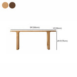 Nordic Design Entryway Rectangular Oak Console Table #size