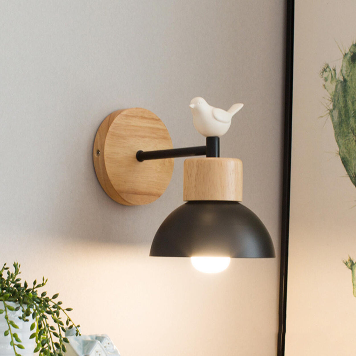 Nordic Durable Cone Wooden LED Wall Sconce Light Image - 4