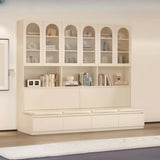 Nordic Elegant Multifunctional Beige Wood Storage Rack Image - 11