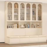 Nordic Elegant Multifunctional Beige Wood Storage Rack Image - 13