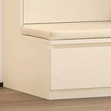 Nordic Elegant Multifunctional Beige Wood Storage Rack Image - 6