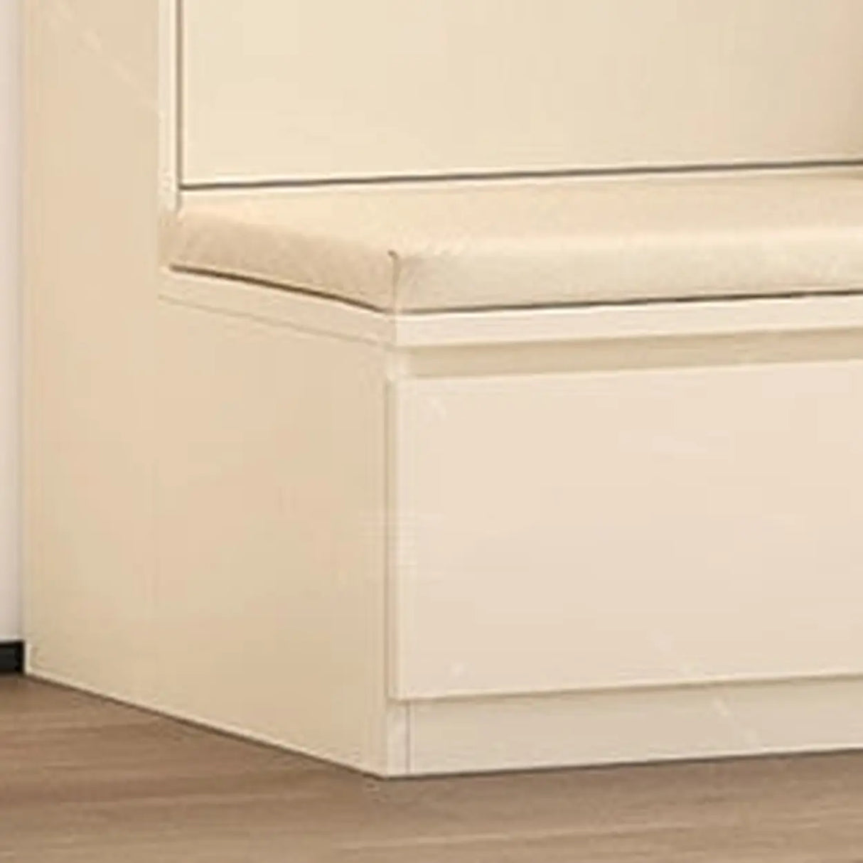 Nordic Elegant Multifunctional Beige Wood Storage Rack Image - 6