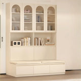 Nordic Elegant Multifunctional Beige Wood Storage Rack Image - 7