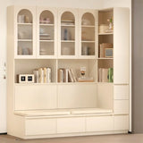 Nordic Elegant Multifunctional Beige Wood Storage Rack Image - 9