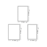Nordic Geometric Rectangle Polyester Grey Area Rug #size