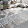 Nordic Geometric Rectangle Polyester Grey Area Rug Image - 6