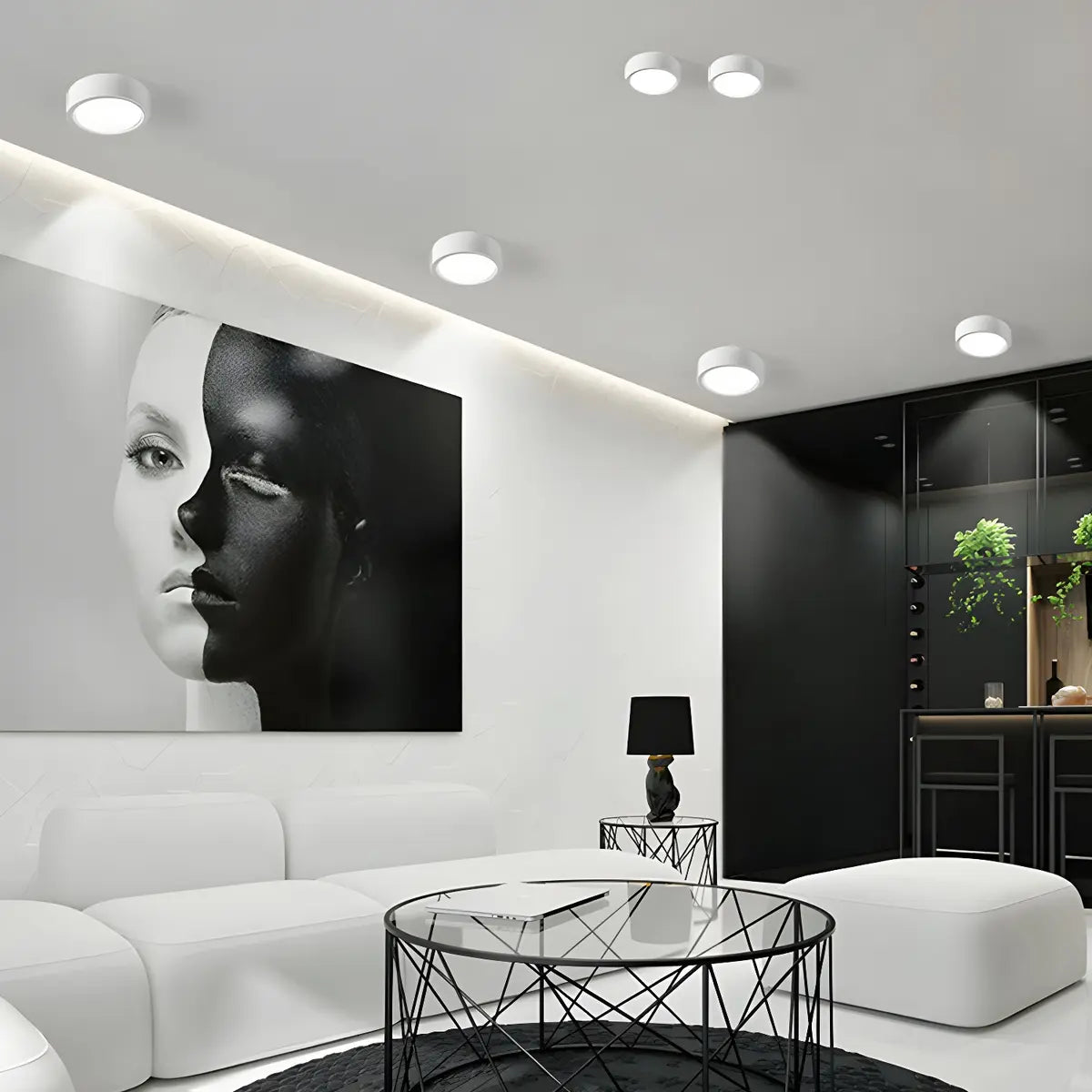 Nordic LED Cylinder Minimalist Close To Ceiling Lights Image - 10
