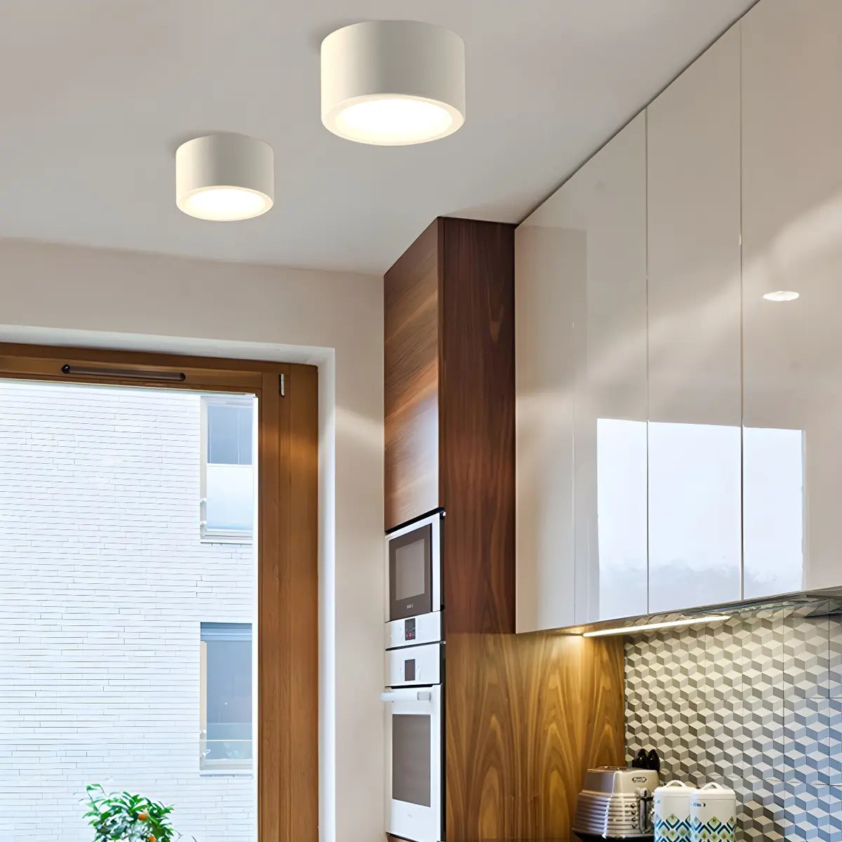 Nordic LED Cylinder Minimalist Close To Ceiling Lights Image - 7