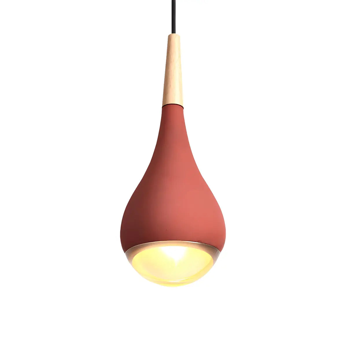 Nordic Modern Ceramic Teardrop Green Pendant Light Image - 12