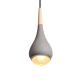 Nordic Modern Ceramic Teardrop Green Pendant Light Image - 8