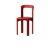 Nordic Open Arched Back Wooden Stackable Dining Chair Image - 10