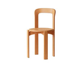 Nordic Open Arched Back Wooden Stackable Dining Chair Image - 6