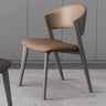 Nordic Open Curved Back Faux Leather Dining Chairs Image - 4