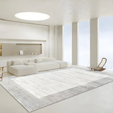 Nordic Rectangle Watercolor Soft Fabric Blue Area Rug Image - 18