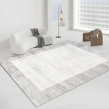 Nordic Rectangle Watercolor Soft Fabric Blue Area Rug Image - 2