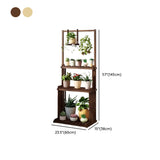Nordic Rectangle Wood Rolling Floor Plant Stand Brown Image - 17