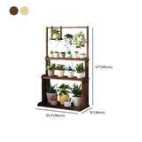 Nordic Rectangle Wood Rolling Floor Plant Stand Brown Image - 20
