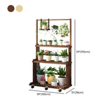 Nordic Rectangle Wood Rolling Floor Plant Stand Brown Image - 27