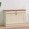 Nordic Rectangular Wood Entryway Green Shoe Cabinet Image - 3