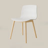 Nordic Simple Acrylic Armless Wooden Leg Dining Chair Image - 2