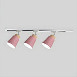 Nordic Simple Iron Cone Living Room Track Light White Image - 10