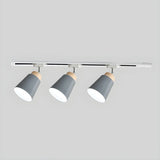 Nordic Simple Iron Cone Living Room Track Light White Image - 8