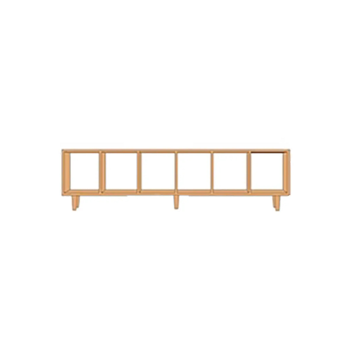 Nordic Simple Rectangular Open Back Wooden Bookcases Image - 13