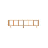 Nordic Simple Rectangular Open Back Wooden Bookcases Image - 13
