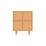 Nordic Simple Rectangular Open Back Wooden Bookcases Image - 19