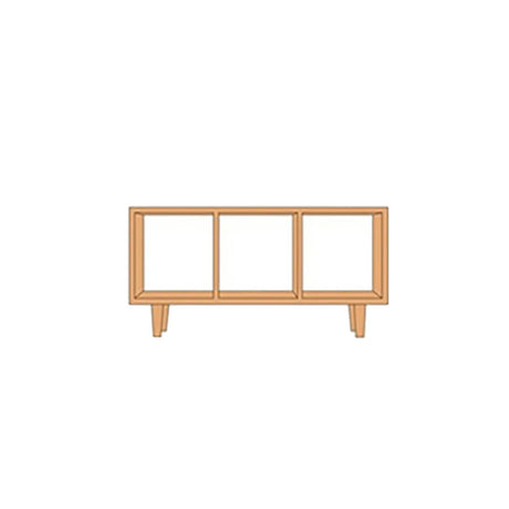 Nordic Simple Rectangular Open Back Wooden Bookcases Image - 2