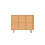 Nordic Simple Rectangular Open Back Wooden Bookcases Image - 21
