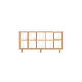 Nordic Simple Rectangular Open Back Wooden Bookcases Image - 24