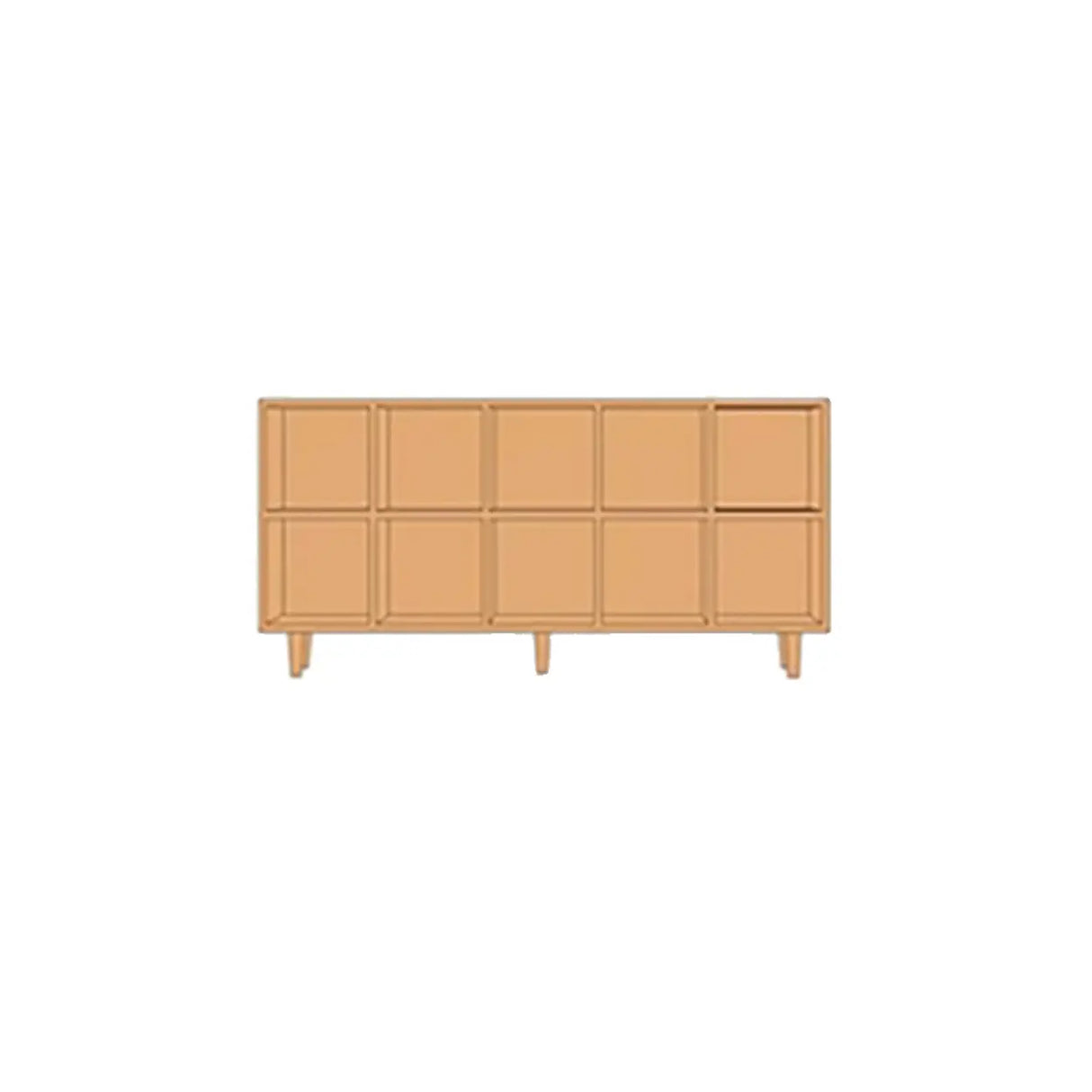Nordic Simple Rectangular Open Back Wooden Bookcases Image - 25