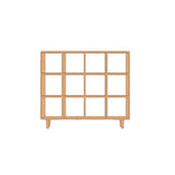 Nordic Simple Rectangular Open Back Wooden Bookcases Image - 30