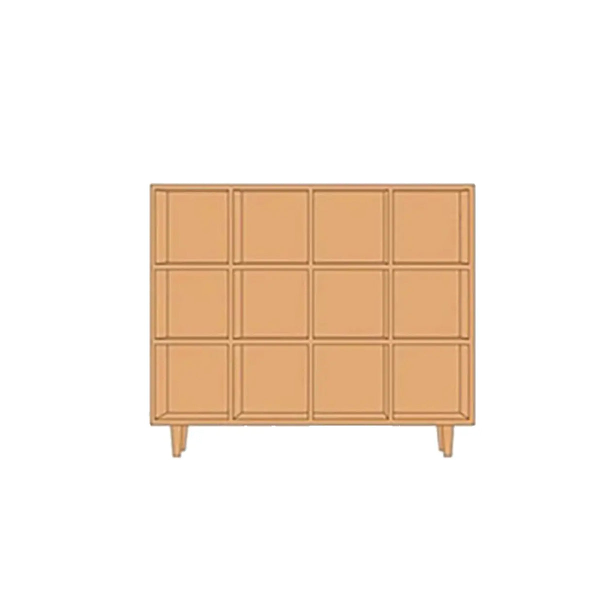Nordic Simple Rectangular Open Back Wooden Bookcases Image - 31