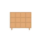 Nordic Simple Rectangular Open Back Wooden Bookcases Image - 31