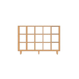 Nordic Simple Rectangular Open Back Wooden Bookcases Image - 32