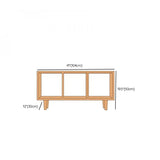 Nordic Simple Rectangular Open Back Wooden Bookcases #size