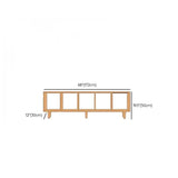 Nordic Simple Rectangular Open Back Wooden Bookcases Image - 36