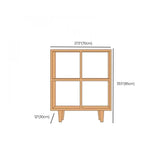 Nordic Simple Rectangular Open Back Wooden Bookcases Image - 38