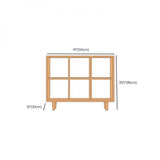 Nordic Simple Rectangular Open Back Wooden Bookcases Image - 39